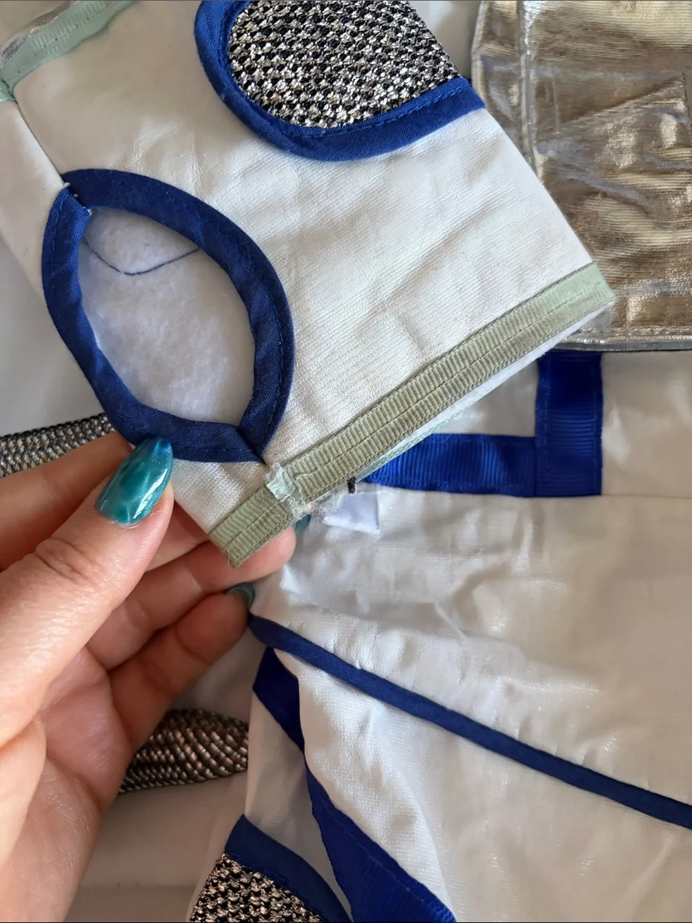Kids White & Blue Space Costume - 4/5